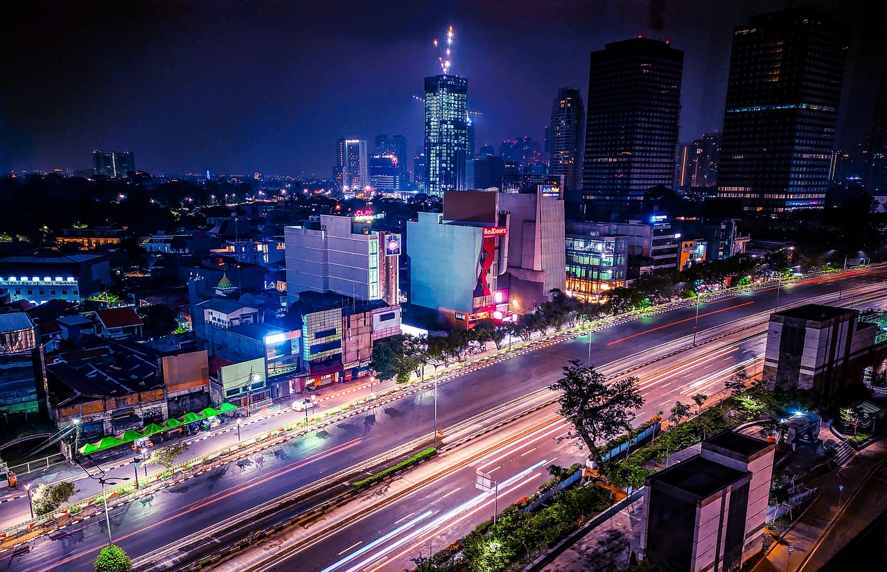 Flights to Jakarta (CGK) - Jakarta modern skyline - book airline tickets